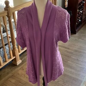 Axcess Purple Open-Front Cardigan